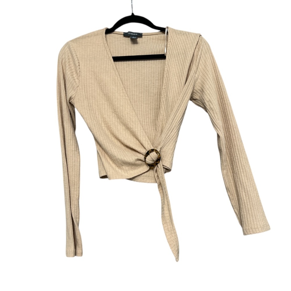 Beach Cream Wrap Top size S
